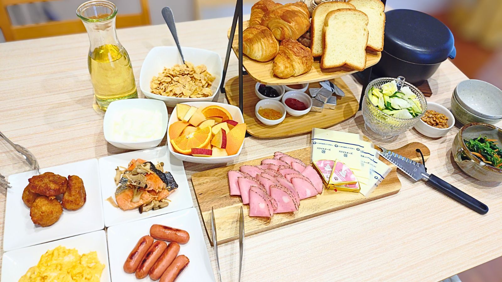 おうちで朝ごはんバイキングを作りました