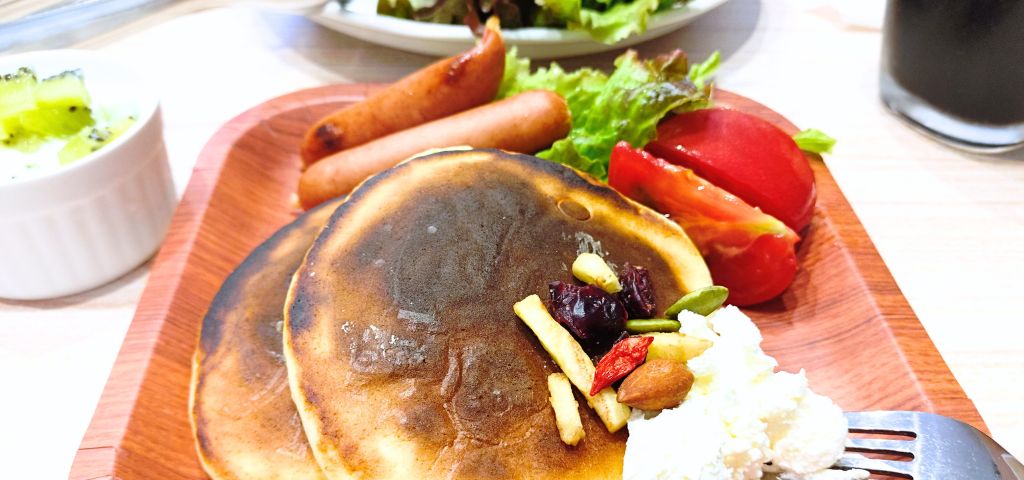 セルフパンケーキパーティーの盛り付け