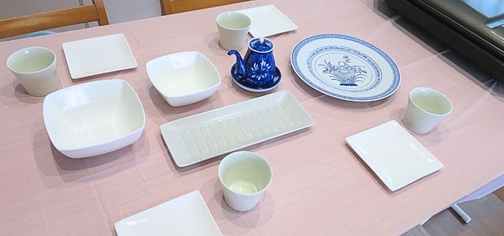 餃子パーティーのテーブルコーディネート