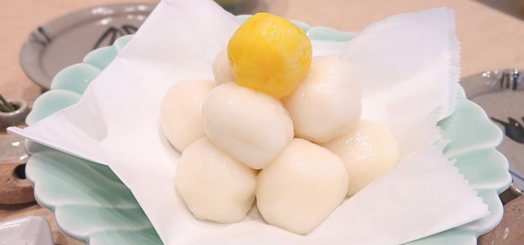 月見団子の盛り付け