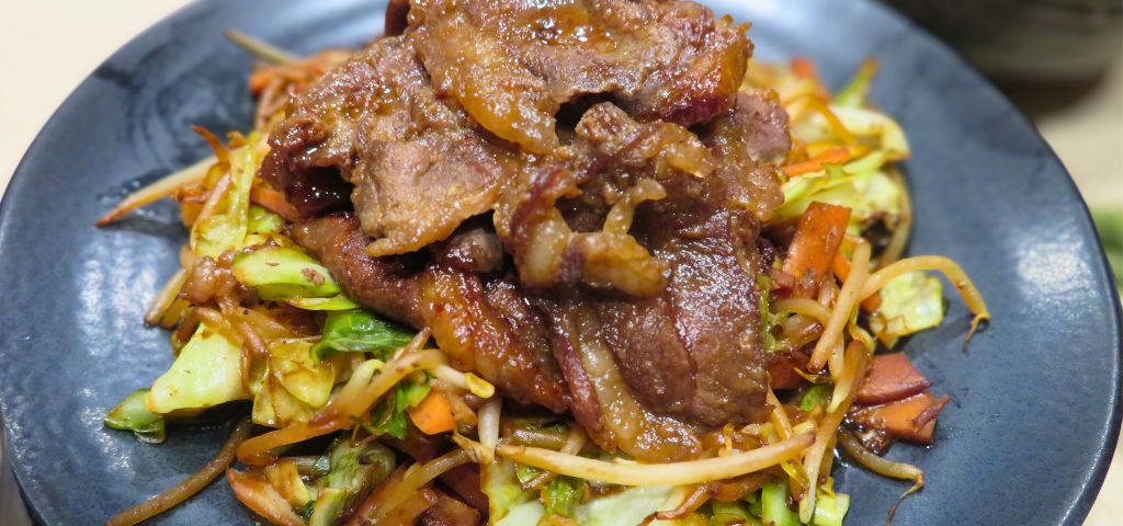 ジンギスカンの盛り付け