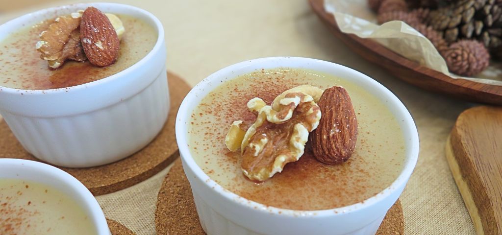 豆乳パンナコッタの盛り付け