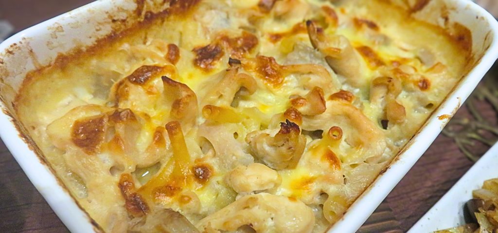 秋のパーティー献立:れんこんとチキンのグラタン