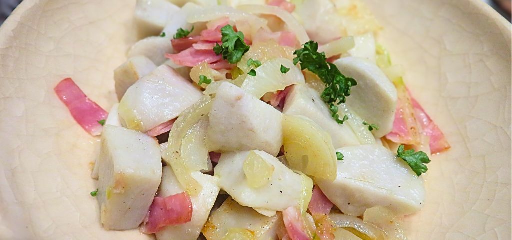 秋のパーティー献立:里芋のジャーマンポテト