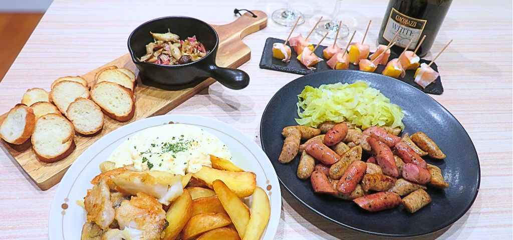 夫婦でゆっくり洋食の晩酌