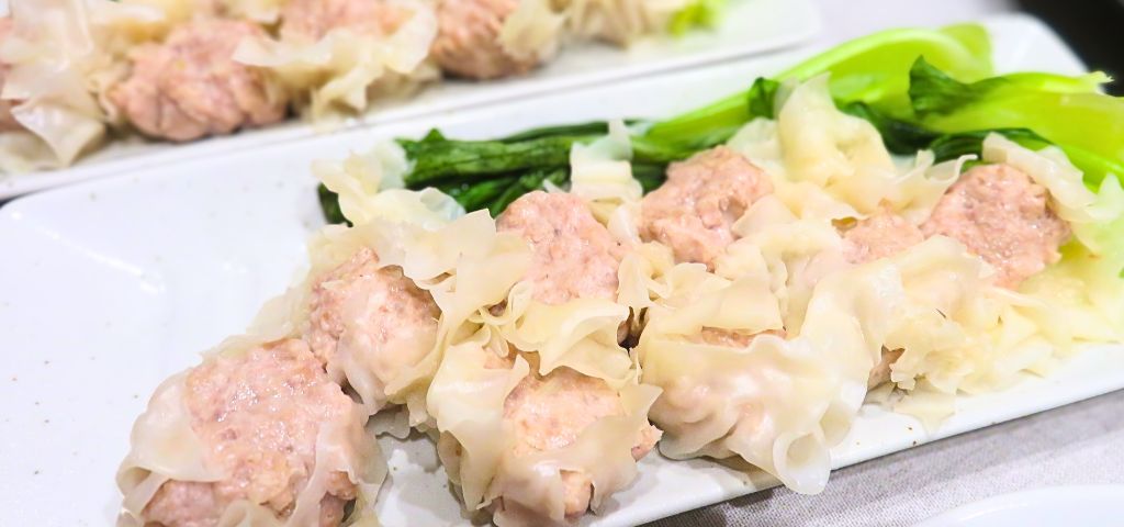 焼売とチンゲンサイのおひたし