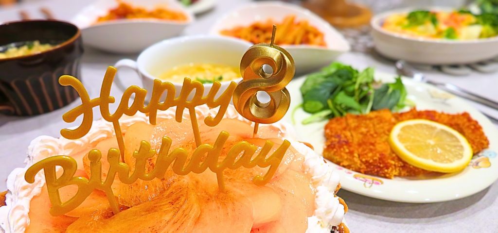 ミラノ風カツレツとミートソースペンネの誕生日献立