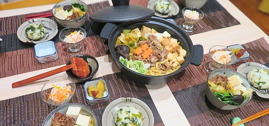 お正月のすき焼き献立