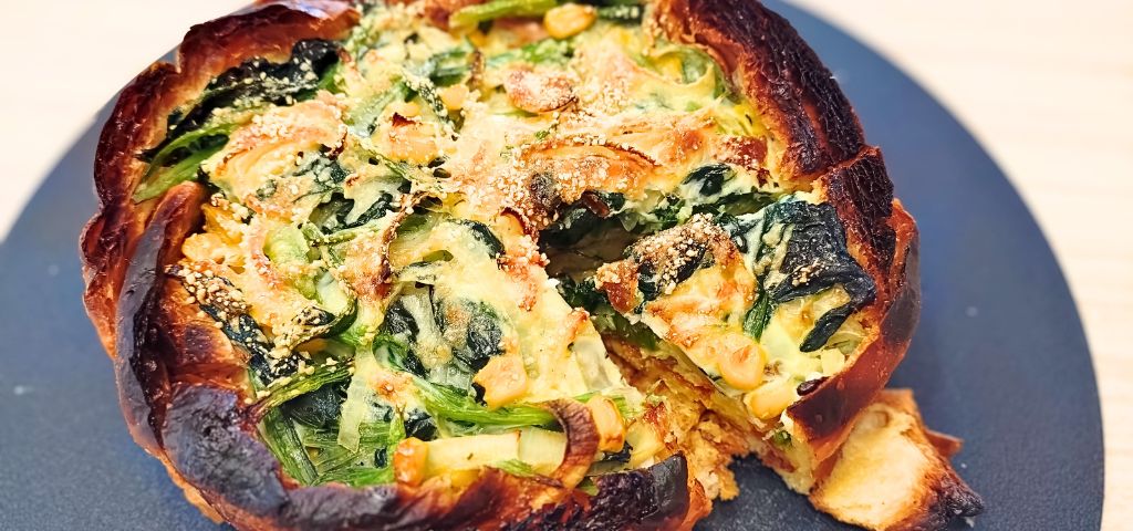 クロワッサンで作ったお手軽キッシュ