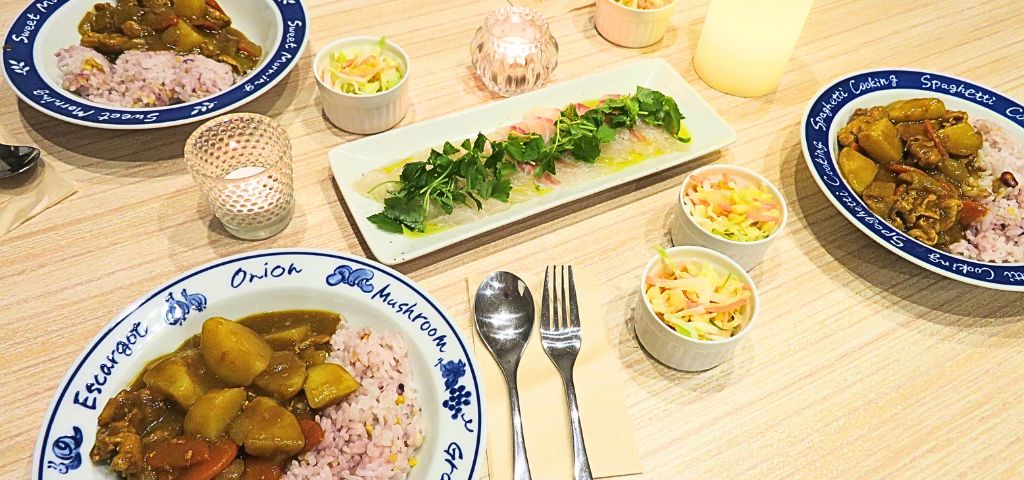 カレー・コールスロー・カルパッチョのホワイトデー献立