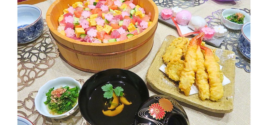 ちらし寿司と天ぷらで次男の卒園パーティー