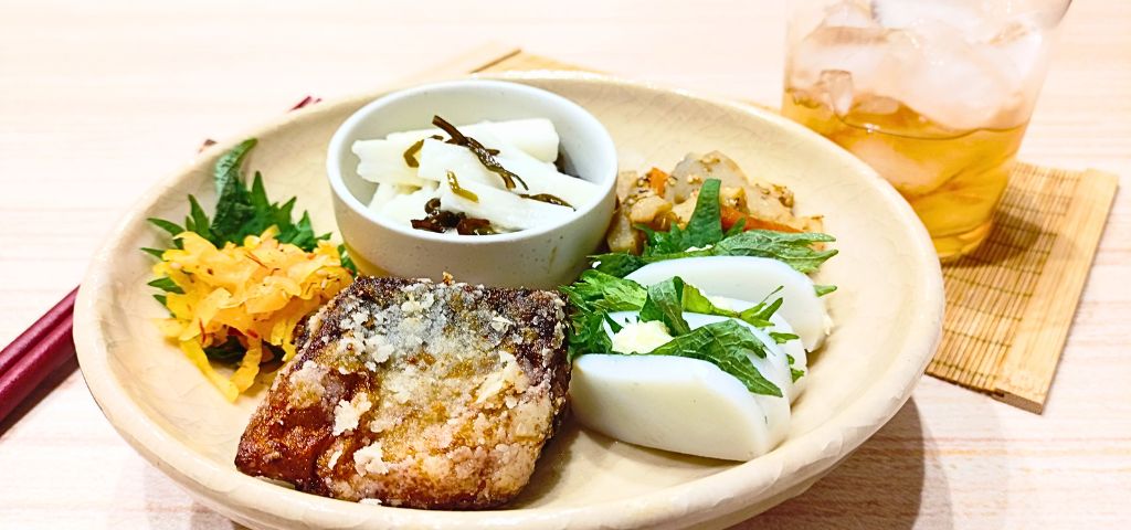 梅酒と5種の小さいおかず