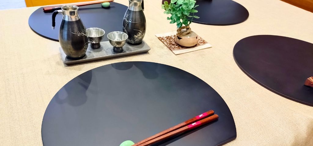 結婚9周年のディナー和のテーブルコーディネート