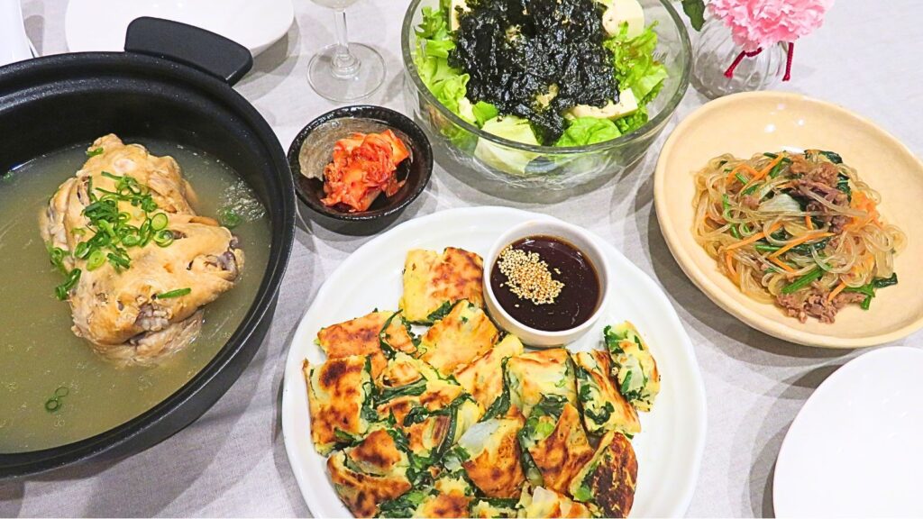 母の日に作った韓国料理の献立