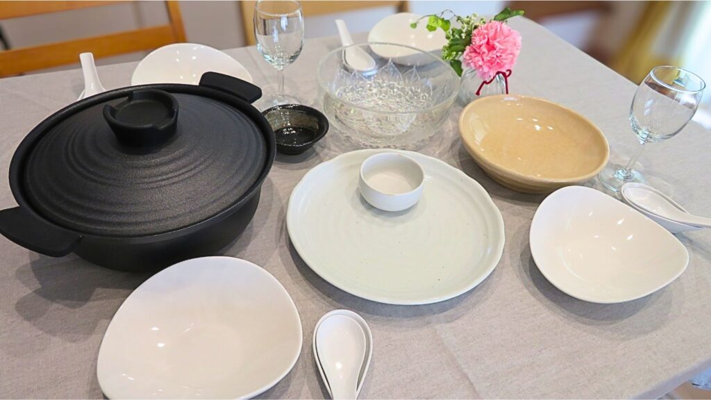 母の日に作った韓国料理：テーブルコーディネート