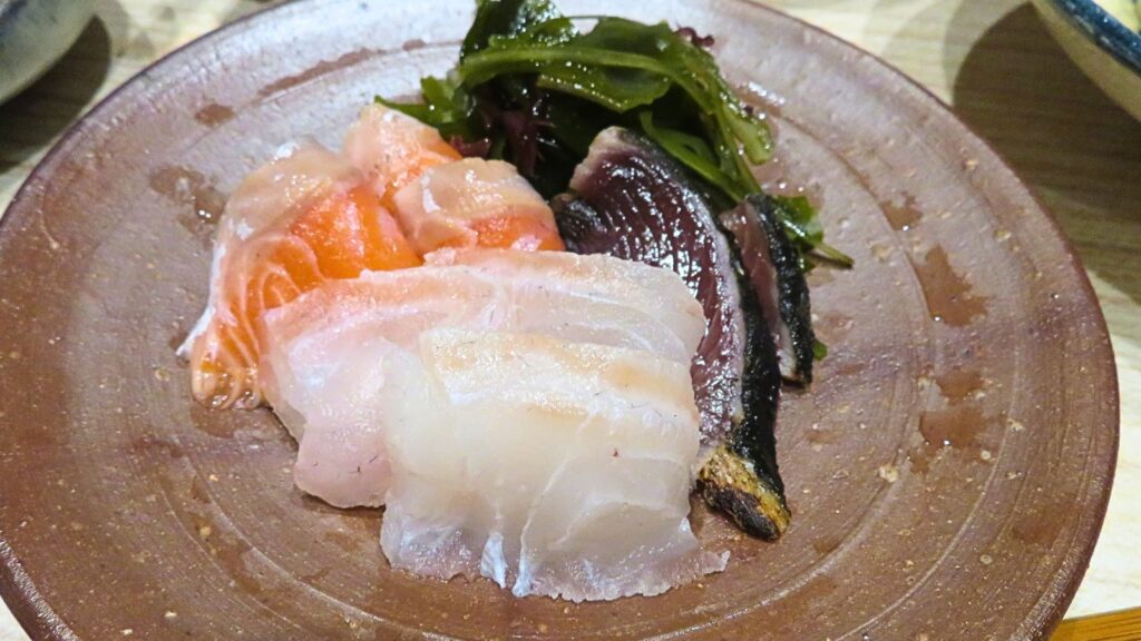 父の日の小料理屋風献立（刺身3種盛り）