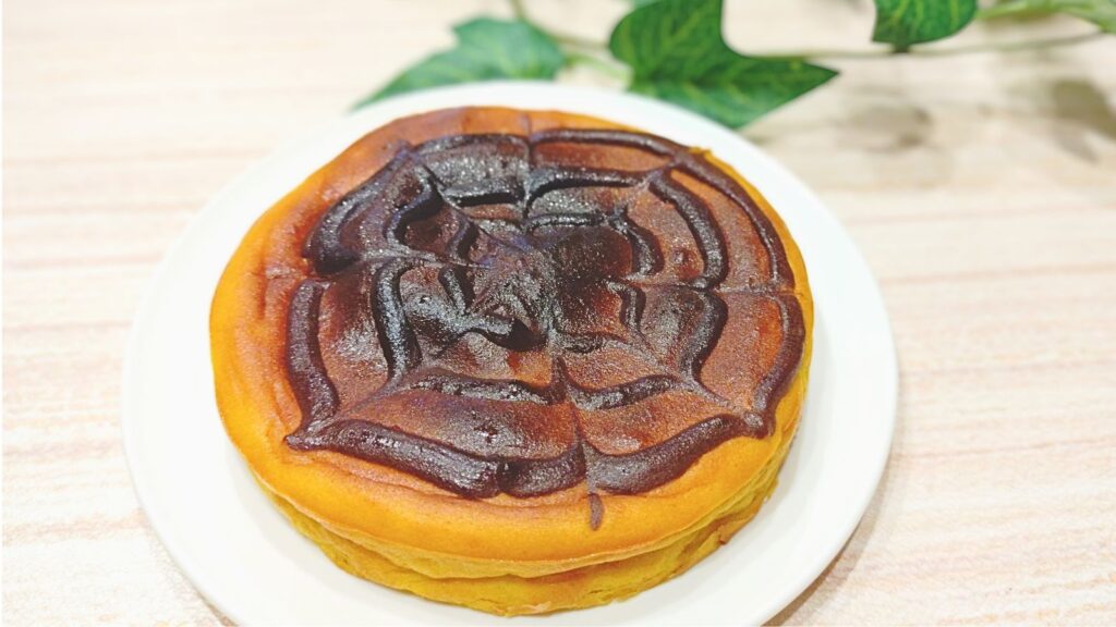 ハロウィン仕様のかぼちゃチーズケーキ