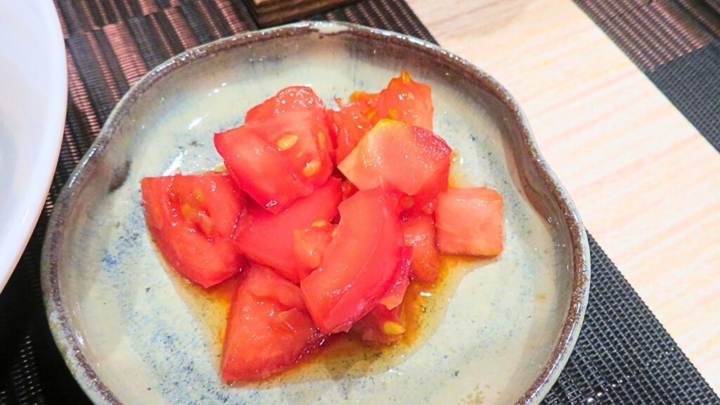 小学生がお手伝いできる晩ごはん:トマトのおかかあえ
