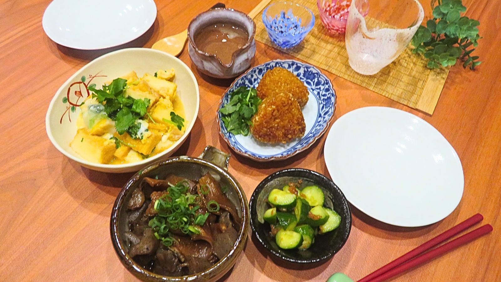 牛すじ煮込みの献立：居酒屋風の二人晩ごはん
