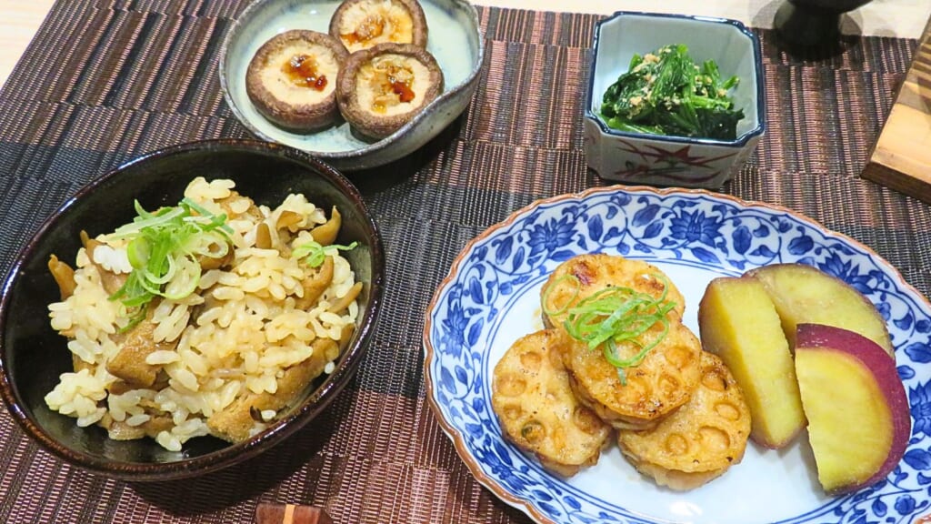 ワンパン晩酌ばんごはん：5品の秋らしいおかず